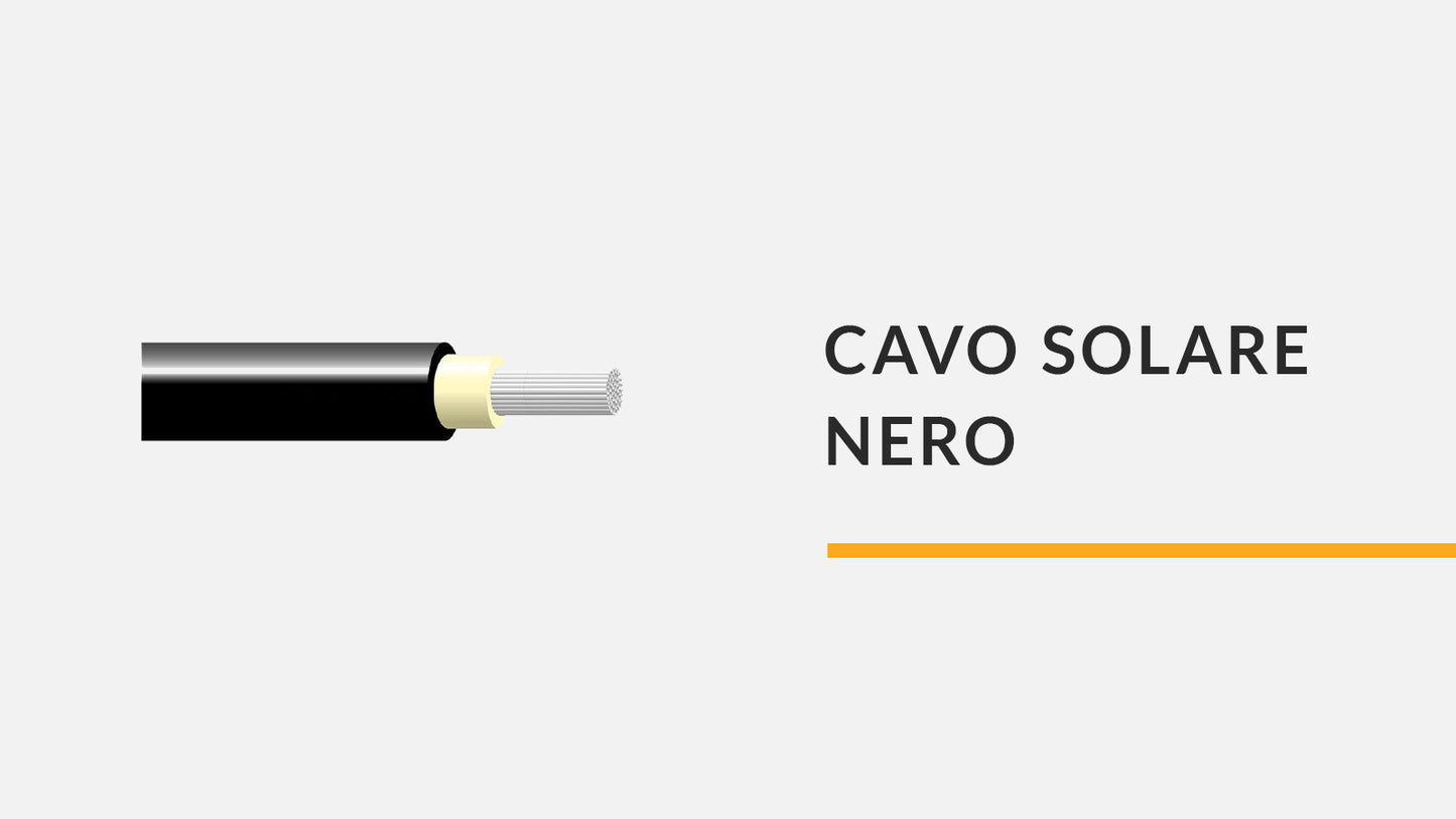 CAVO SOLARE 1X6MMQ NERO MATASSA 100 metri