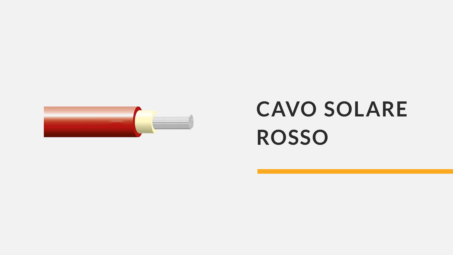 CAVO SOLARE 1X6MMQ ROSSO MATASSA 100 metri