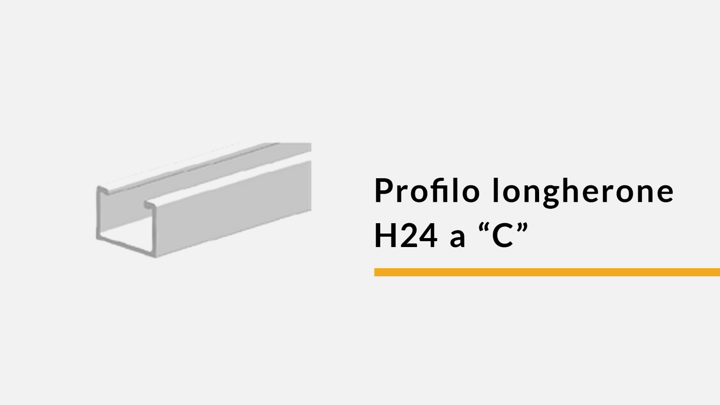 Profilo longherone H24 a “C” - 6,30 mt