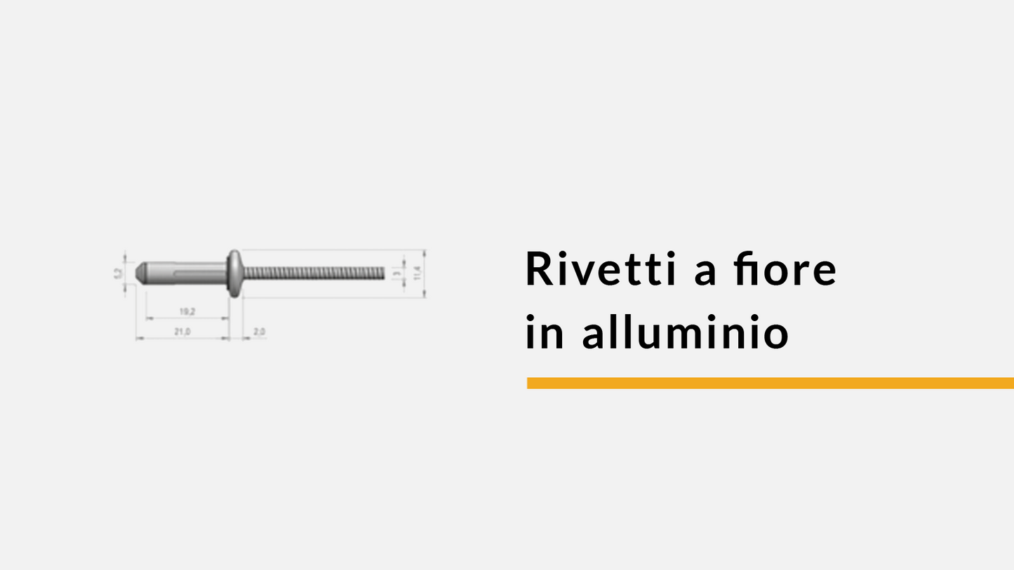 Rivetti a fiore in alluminio (confez. 100 pz)