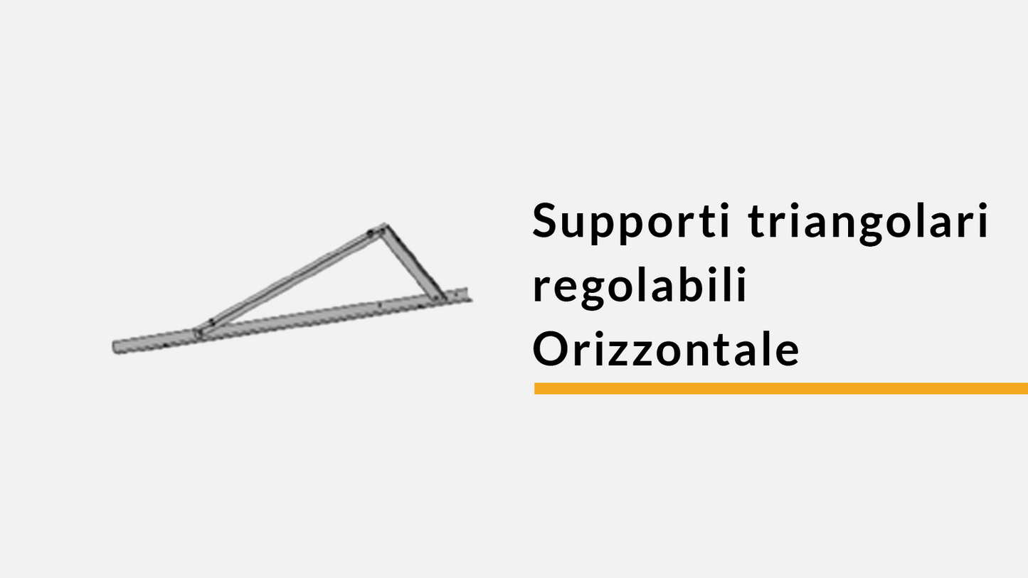 Supporti triangolari regolabili - Orizzontale (confez. 2 pz)