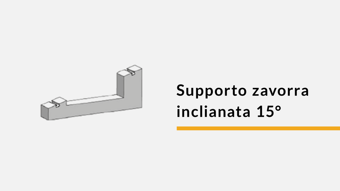 Supporto zavorra inclianata 15° - 60 kg