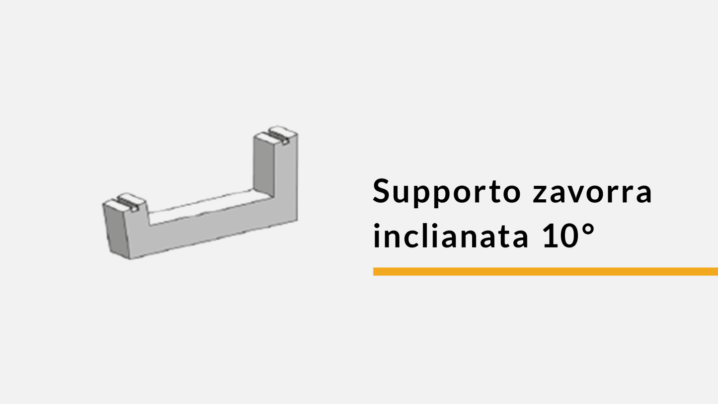 Supporto zavorra inclianata 10° - 60 kg