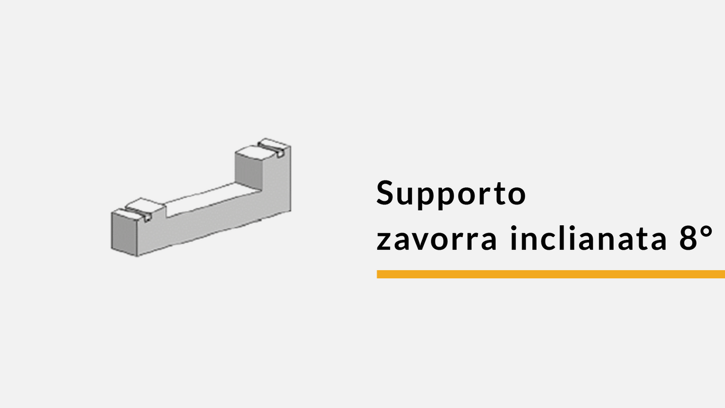 Supporto zavorra inclianata 8° - 60 kg