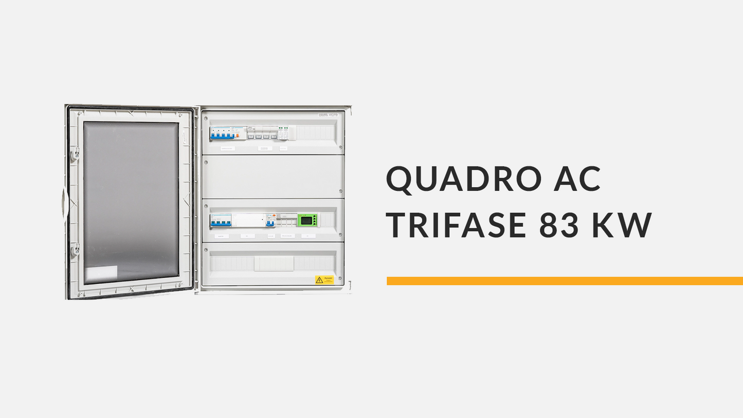 Quadro AC trifase con SPI - num.1 Inv. 50kW + num.1 Inv.33kW (tot. 83kW) con interfaccia CEI 0-21