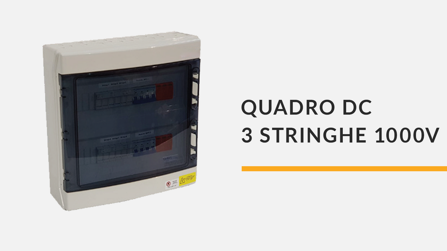 QUADRO DI CAMPO DC – 3 STRINGHE 1000V (2 uscite)