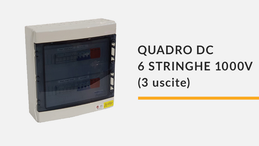 Quadro di campo DC - 6 stringhe 1000V (3 uscite) - con bobine di sgancio