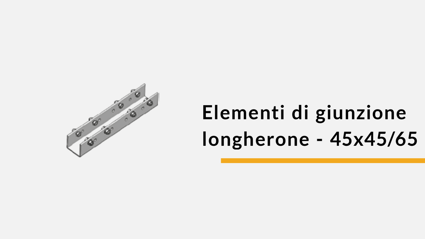 Elementi di giunzione longherone - 45x45/65 mm (confez. 2 pz)