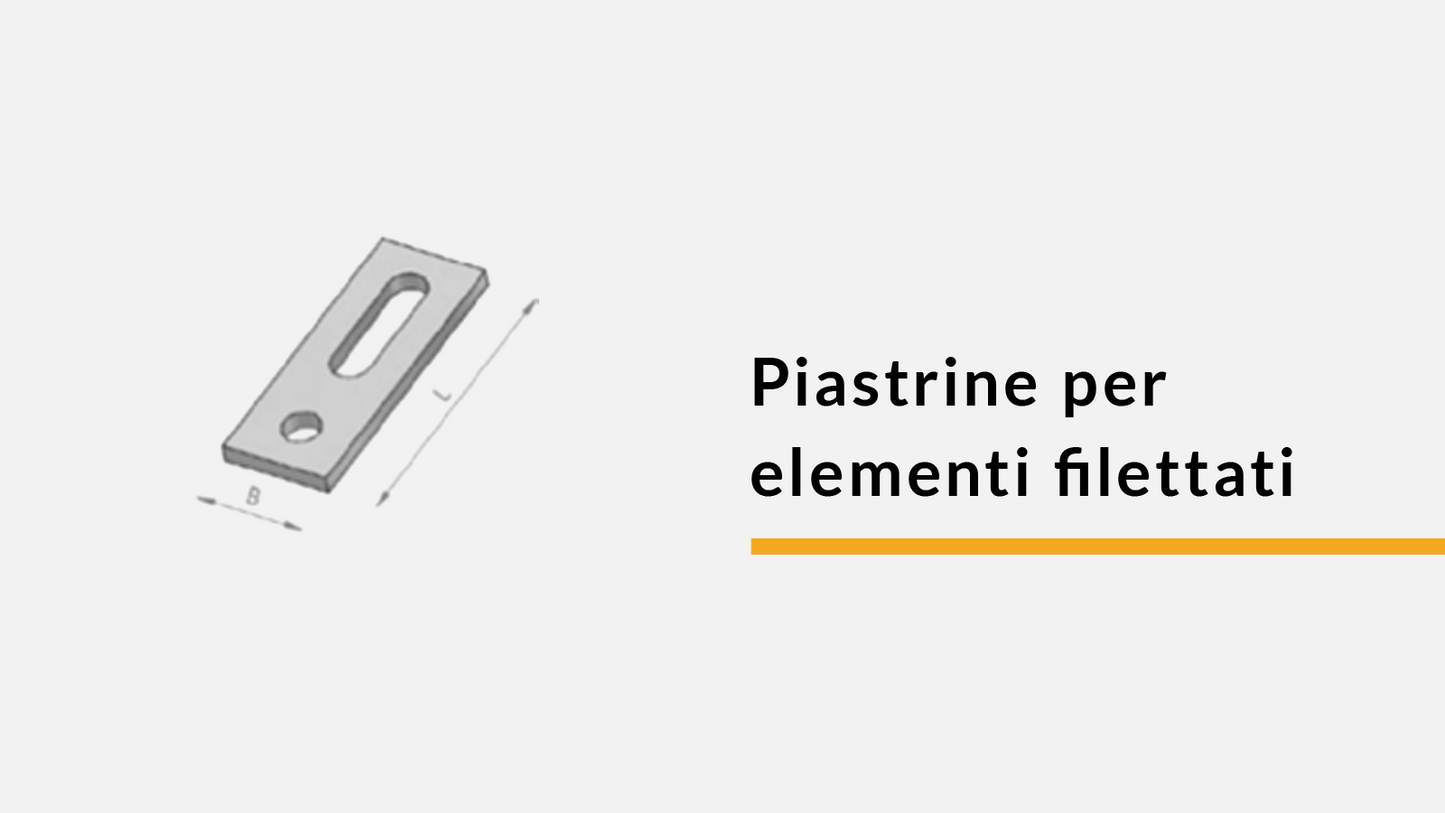 Piastrine per elementi filettati - M12 (confez. 20 pz)