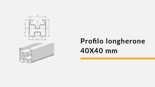 Profilo longherone 40X40 mm - 6,30 m