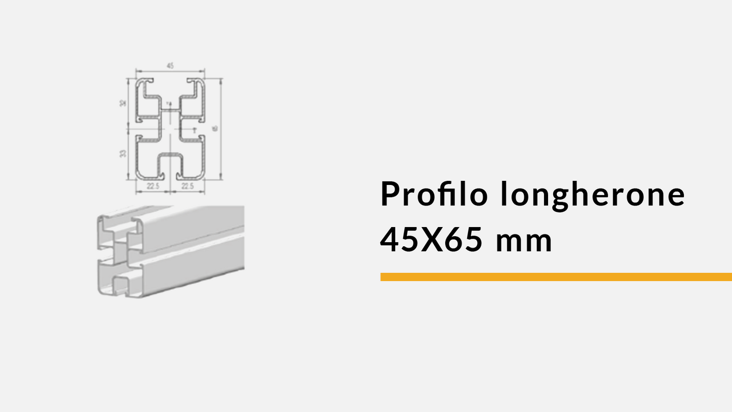 Profilo longherone 45X65 mm - 6,3 m