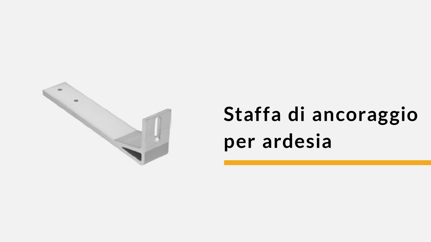 Staffe di ancoraggio per ardesia - Alluminio (confez. 100 pz)