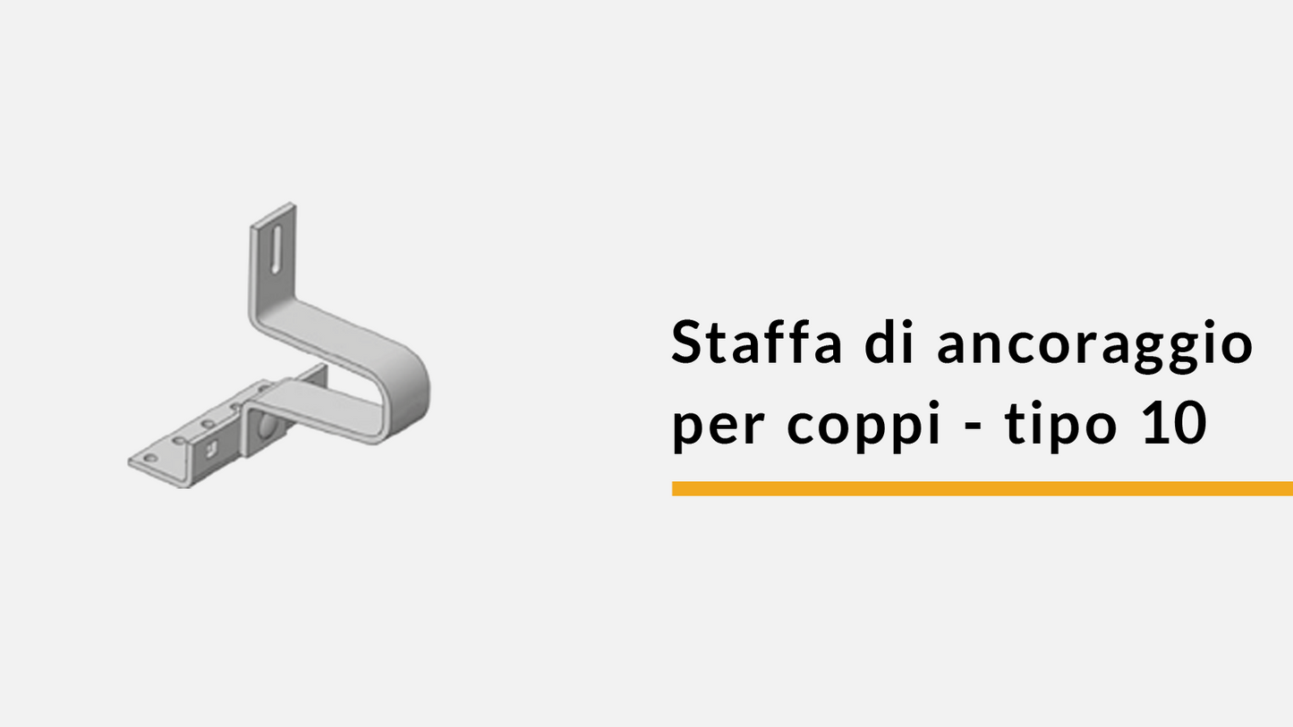 Staffe di ancoraggio per coppi - tipo 10 (confez. 100 pz)