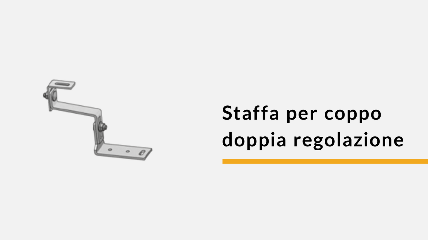 Staffa per coppo - doppia regolazione (INOX)