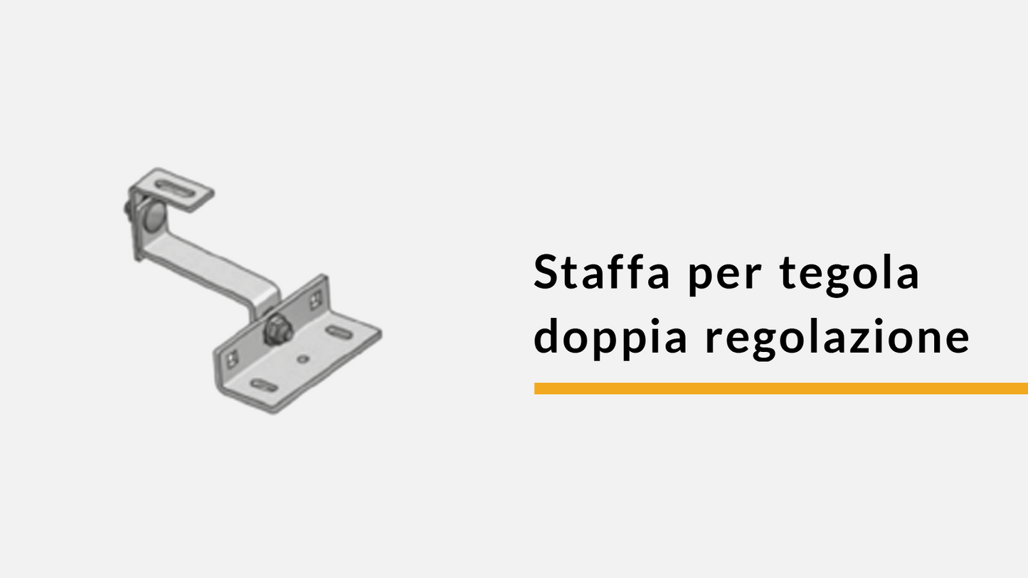 Staffa per tegola - doppia regolazione (INOX)