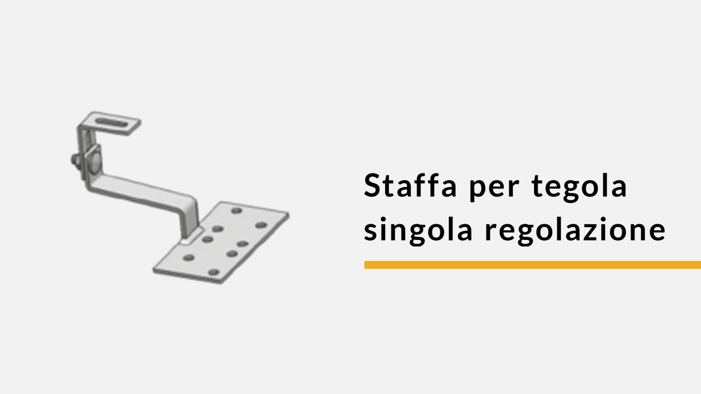 Staffa per tegola - singola regolazione (INOX)