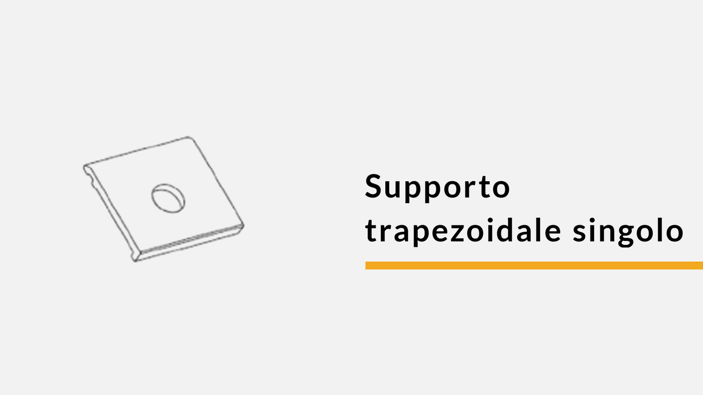 Supporto trapezoidale singolo (confez. 50 pz)