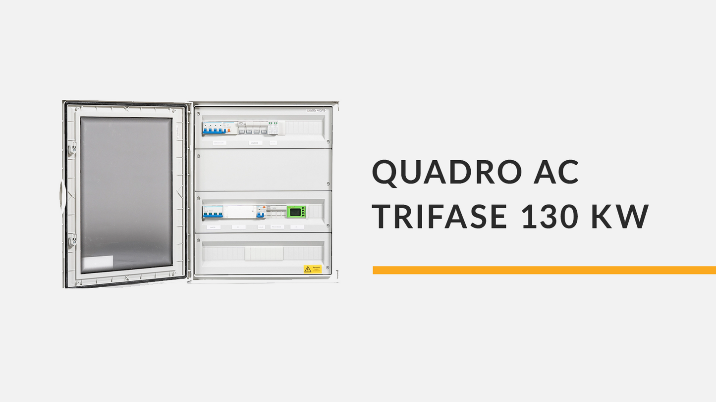 Quadro AC trifase con SPI - num.1 Inv. 100kW + num.1 Inv. 30kW (tot. 130kW) con interfaccia CEI 0-16